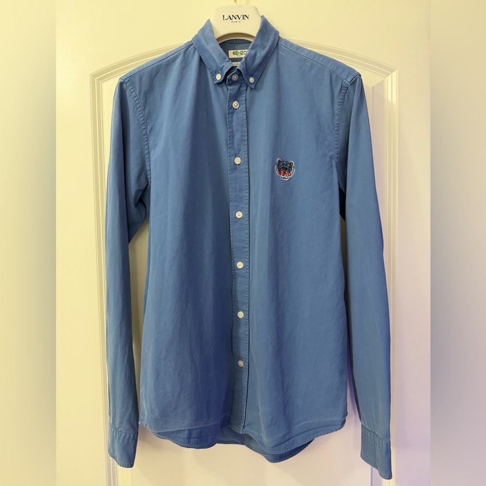 Kenzo Light Blue Casual Button-Down Shirt - Picture 1 of 4